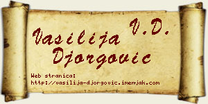 Vasilija Đorgović vizit kartica